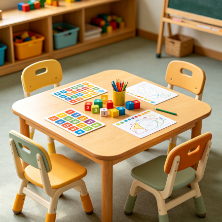 Four-Seat Kids Activity Table Set