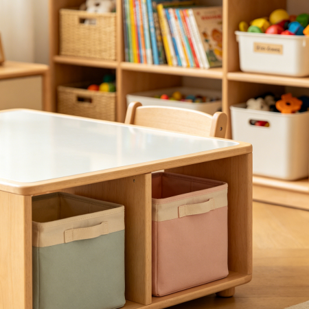 Storage Cubby Table and Chair Set
